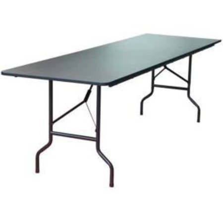 ICEBERG Interion Folding Wood Table, 96W x 30D, Walnut 67254